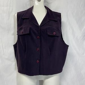 LA Los Angeles Gal Vest Purple /Royal Violet Tailored Fit Size 14